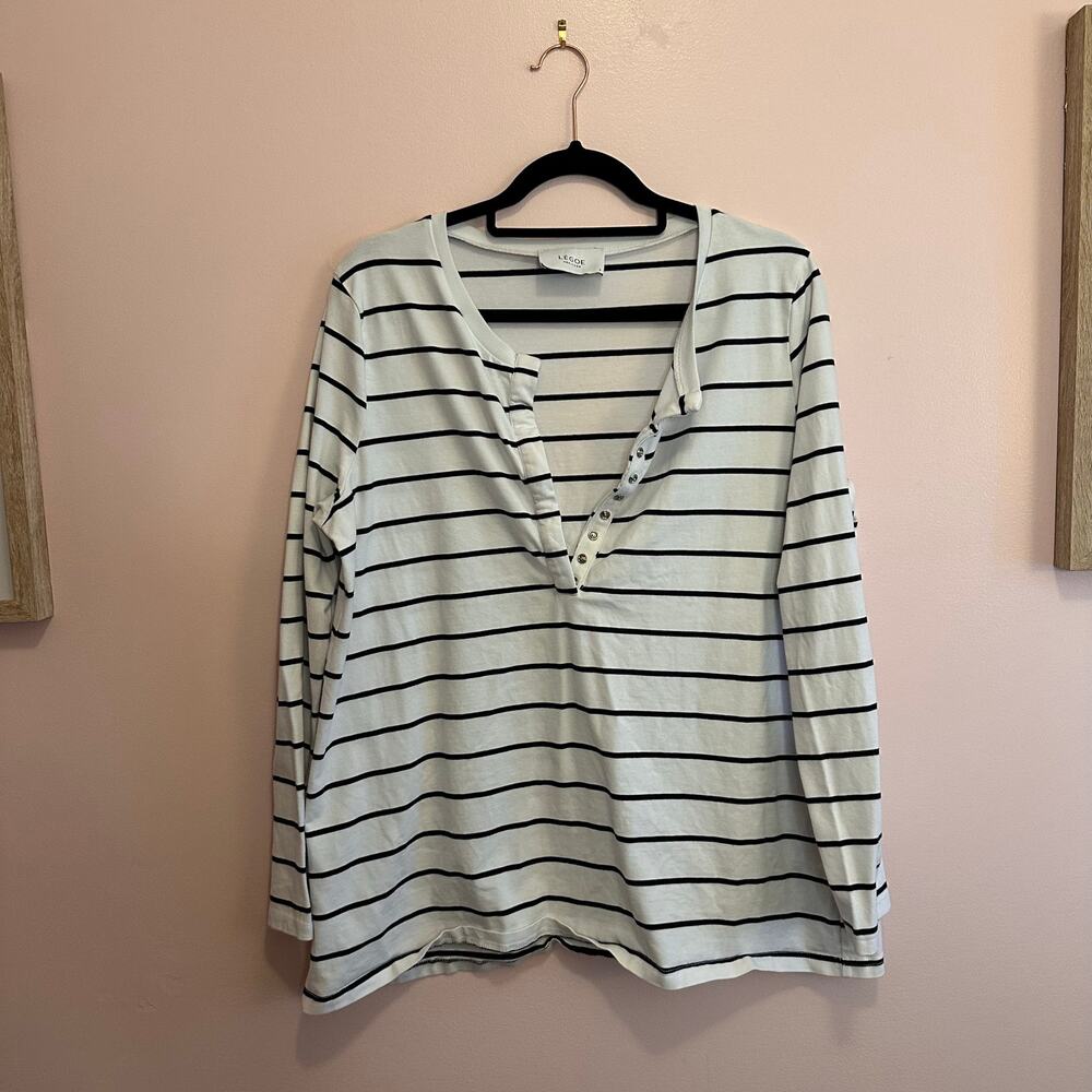 Legoe Heritage Long Sleeve Button Up Snap Nursing Cotton Shirt 3
